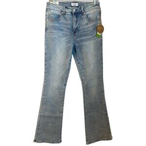 Oat New York High-Rise Stretch Flare‎ Jeans Light Wash NWT Size 29